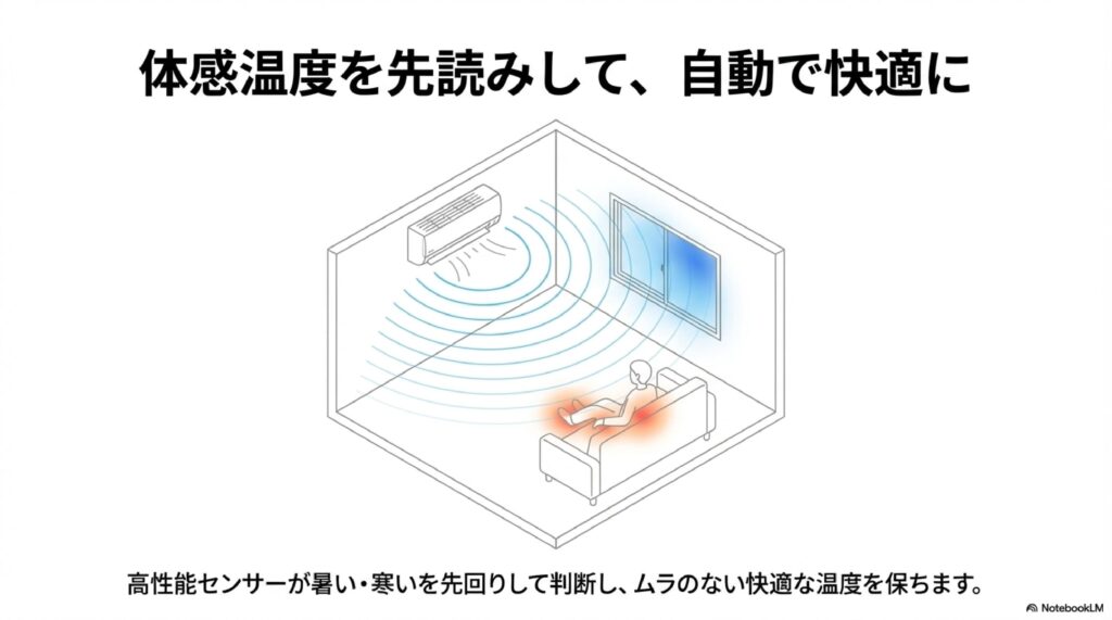 体感温度まで見て快適調整