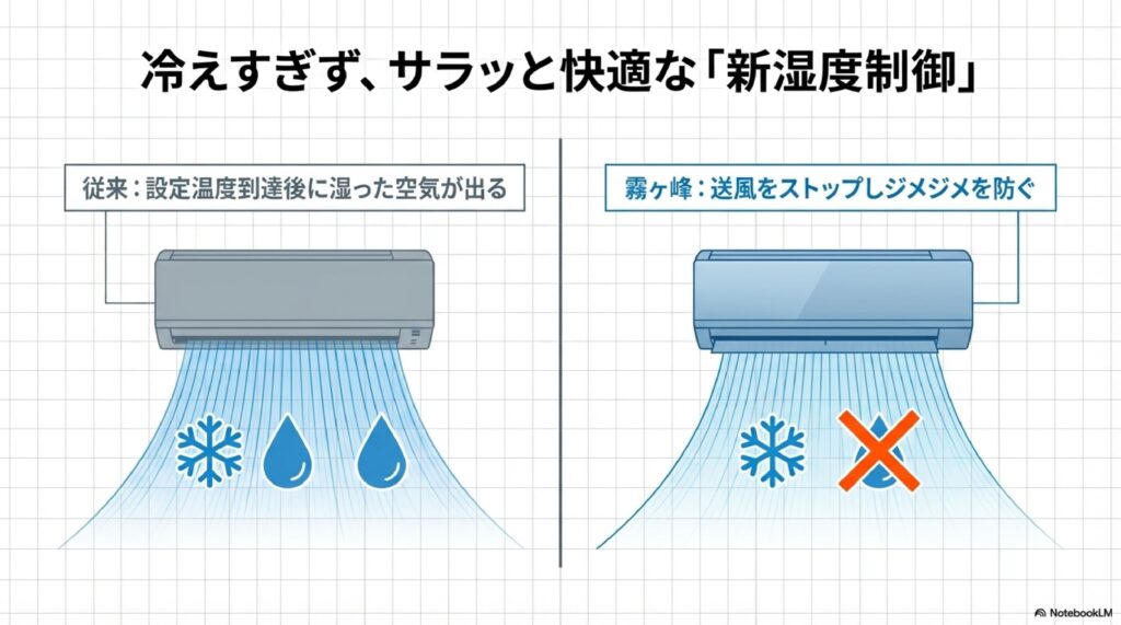 MSZ-GV2826とMSZ-GV2825新湿度制御で冷えすぎず爽やか