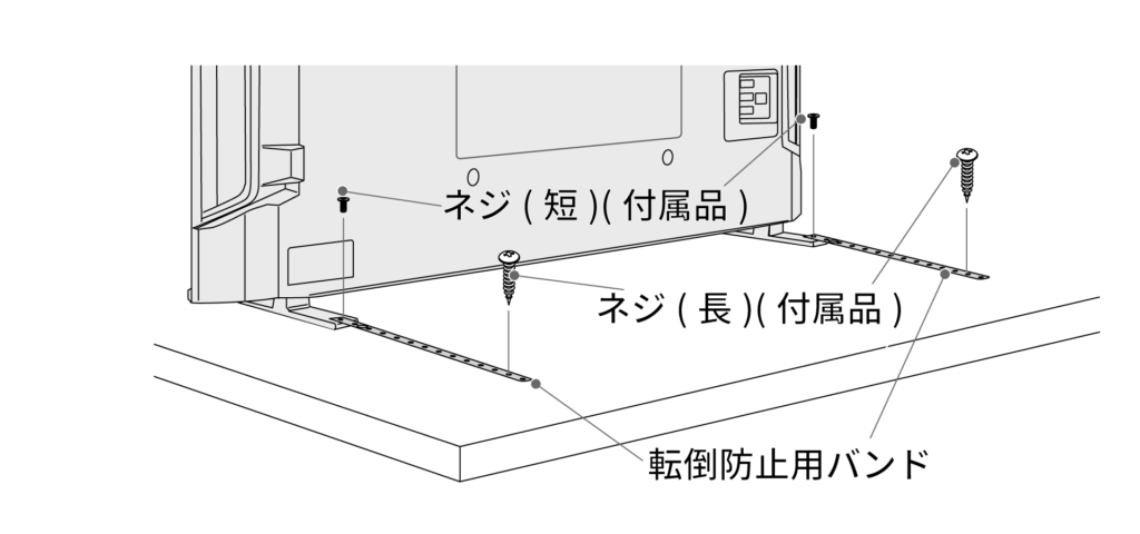 M550Rの転倒防止用バンド